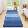 imageSmiry Dog Door Mat for Muddy Paws Absorbs Moisture and Dirt LowProfile Entryway Mat with NonSlip Backing Entry Indoor Outdoor Doormat for Inside Floor 30x20 Inches GreyNavy Blue