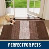imageSmiry Dog Door Mat for Muddy Paws Absorbs Moisture and Dirt LowProfile Entryway Mat with NonSlip Backing Entry Indoor Outdoor Doormat for Inside Floor 30x20 Inches GreyBrown