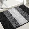 imageSmiry Dog Door Mat for Muddy Paws Absorbs Moisture and Dirt LowProfile Entryway Mat with NonSlip Backing Entry Indoor Outdoor Doormat for Inside Floor 30x20 Inches GreyBlack