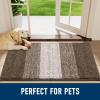imageSmiry Dog Door Mat for Muddy Paws Absorbs Moisture and Dirt LowProfile Entryway Mat with NonSlip Backing Entry Indoor Outdoor Doormat for Inside Floor 30x20 Inches GreyLight Brown