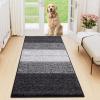 imageSmiry Dog Door Mat for Muddy Paws Absorbs Moisture and Dirt LowProfile Entryway Mat with NonSlip Backing Entry Indoor Outdoor Doormat for Inside Floor 30x20 Inches GreyBlack