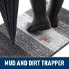 imageSmiry Dog Door Mat for Muddy Paws Absorbs Moisture and Dirt LowProfile Entryway Mat with NonSlip Backing Entry Indoor Outdoor Doormat for Inside Floor 30x20 Inches GreyGrey