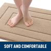 imageSmiry Dog Door Mat for Muddy Paws Indoor Entrance Absorbs Moisture and Dirt LowProfile Washable Front Door Mat for Floor Home Entryway 30x20 Inches GreyBeige