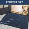 imageSmiry Front Door Mat Indoor Outdoor Entrance Heavy Duty Natural Rubber Trap Dirt and Moisture NonSlip Doormats Low Profile Easy Clean Patio Porch Entryway Mat 295x17 NavyOcean Blue
