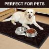 imageSmiry Front Door Mat Indoor Outdoor Entrance Heavy Duty Natural Rubber Trap Dirt and Moisture NonSlip Doormats Low Profile Easy Clean Patio Porch Entryway Mat 295x17 NavyDark Brown