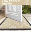 imageSmiry Front Door Mat Indoor Outdoor Entrance Heavy Duty Natural Rubber Trap Dirt and Moisture NonSlip Doormats Low Profile Easy Clean Patio Porch Entryway Mat 295x17 NavyBeige