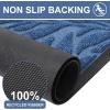 imageSmiry Front Door Mat Indoor Outdoor Entrance Heavy Duty Natural Rubber Trap Dirt and Moisture NonSlip Doormats Low Profile Easy Clean Patio Porch Entryway Mat 295x17 NavyBlue