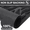 imageSmiry Front Door Mat Indoor Outdoor Entrance Heavy Duty Natural Rubber Trap Dirt and Moisture NonSlip Doormats Low Profile Easy Clean Patio Porch Entryway Mat 295x17 NavyGrey