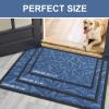 imageSmiry Front Door Mat Indoor Outdoor Entrance Heavy Duty Natural Rubber Trap Dirt and Moisture NonSlip Doormats Low Profile Easy Clean Patio Porch Entryway Mat 295x17 NavyBlue