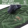 imageSmiry Front Door Mat Indoor Outdoor Entrance Heavy Duty Natural Rubber Trap Dirt and Moisture NonSlip Doormats Low Profile Easy Clean Patio Porch Entryway Mat 295x17 NavyGreen