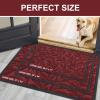 imageSmiry Front Door Mat Indoor Outdoor Entrance Heavy Duty Natural Rubber Trap Dirt and Moisture NonSlip Doormats Low Profile Easy Clean Patio Porch Entryway Mat 295x17 NavyWine Red