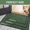 imageSmiry Front Door Mat Indoor Outdoor Entrance Heavy Duty Natural Rubber Trap Dirt and Moisture NonSlip Doormats Low Profile Easy Clean Patio Porch Entryway Mat 295x17 NavyGreen