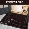 imageSmiry Front Door Mat Indoor Outdoor Entrance Heavy Duty Natural Rubber Trap Dirt and Moisture NonSlip Doormats Low Profile Easy Clean Patio Porch Entryway Mat 295x17 NavyDark Brown