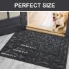 imageSmiry Front Door Mat Indoor Outdoor Entrance Heavy Duty Natural Rubber Trap Dirt and Moisture NonSlip Doormats Low Profile Easy Clean Patio Porch Entryway Mat 295x17 NavyGrey