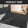 imageSmiry Front Door Mat Indoor Outdoor Entrance Heavy Duty Natural Rubber Trap Dirt and Moisture NonSlip Doormats Low Profile Easy Clean Patio Porch Entryway Mat 295x17 NavyBlack