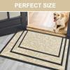imageSmiry Front Door Mat Indoor Outdoor Entrance Heavy Duty Natural Rubber Trap Dirt and Moisture NonSlip Doormats Low Profile Easy Clean Patio Porch Entryway Mat 295x17 NavyBeige
