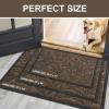imageSmiry Front Door Mat Indoor Outdoor Entrance Heavy Duty Natural Rubber Trap Dirt and Moisture NonSlip Doormats Low Profile Easy Clean Patio Porch Entryway Mat 295x17 NavyMix Brown