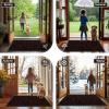 imageSmiry Front Door Mat Indoor Outdoor Entrance Heavy Duty Natural Rubber Trap Dirt and Moisture NonSlip Doormats Low Profile Easy Clean Patio Porch Entryway Mat 295x17 NavyDark Brown
