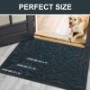 imageSmiry Front Door Mat Indoor Outdoor Entrance Heavy Duty Natural Rubber Trap Dirt and Moisture NonSlip Doormats Low Profile Easy Clean Patio Porch Entryway Mat 295x17 NavyLake Blue