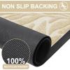 imageSmiry Front Door Mat Indoor Outdoor Entrance Heavy Duty Natural Rubber Trap Dirt and Moisture NonSlip Doormats Low Profile Easy Clean Patio Porch Entryway Mat 295x17 NavyBeige