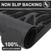 imageSmiry Front Door Mat Indoor Outdoor Entrance Heavy Duty Natural Rubber Trap Dirt and Moisture NonSlip Doormats Low Profile Easy Clean Patio Porch Entryway Mat 295x17 NavyBlack