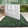 imageSmiry Front Door Mat Indoor Outdoor Entrance Heavy Duty Natural Rubber Trap Dirt and Moisture NonSlip Doormats Low Profile Easy Clean Patio Porch Entryway Mat 295x17 NavyGreen