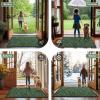 imageSmiry Front Door Mat Indoor Outdoor Entrance Heavy Duty Natural Rubber Trap Dirt and Moisture NonSlip Doormats Low Profile Easy Clean Patio Porch Entryway Mat 295x17 NavyGreen