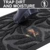 imageSmiry Front Door Mat Indoor Outdoor Entrance Heavy Duty Natural Rubber Trap Dirt and Moisture NonSlip Doormats Low Profile Easy Clean Patio Porch Entryway Mat 295x17 NavyGrey