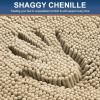 imageSmiry Luxury Chenille Bathroom Rugs 24x16 Extra Soft and Absorbent Shaggy Bath Mat Machine Washable NonSlip Plush Carpet Runner for Tub Shower and Floor Home Decor Accessories Beige