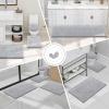 imageSmiry Luxury Chenille Bathroom Rugs 24x16 Extra Soft and Absorbent Shaggy Bath Mat Machine Washable NonSlip Plush Carpet Runner for Tub Shower and Floor Home Decor Accessories Light Grey
