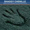 imageSmiry Luxury Chenille Bathroom Rugs 24x16 Extra Soft and Absorbent Shaggy Bath Mat Machine Washable NonSlip Plush Carpet Runner for Tub Shower and Floor Home Decor Accessories Green
