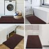 imageSmiry Luxury Chenille Bathroom Rugs 24x16 Extra Soft and Absorbent Shaggy Bath Mat Machine Washable NonSlip Plush Carpet Runner for Tub Shower and Floor Home Decor Accessories Brown