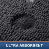 imageSmiry Luxury Chenille Bathroom Rugs 24x16 Extra Soft and Absorbent Shaggy Bath Mat Machine Washable NonSlip Plush Carpet Runner for Tub Shower and Floor Home Decor Accessories Charcoal Grey