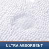 imageSmiry Luxury Chenille Bathroom Rugs 24x16 Extra Soft and Absorbent Shaggy Bath Mat Machine Washable NonSlip Plush Carpet Runner for Tub Shower and Floor Home Decor Accessories White