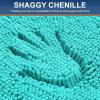 imageSmiry Luxury Chenille Bathroom Rugs 24x16 Extra Soft and Absorbent Shaggy Bath Mat Machine Washable NonSlip Plush Carpet Runner for Tub Shower and Floor Home Decor Accessories Turquoise