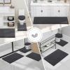 imageSmiry Luxury Chenille Bathroom Rugs 24x16 Extra Soft and Absorbent Shaggy Bath Mat Machine Washable NonSlip Plush Carpet Runner for Tub Shower and Floor Home Decor Accessories Charcoal Grey