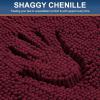 imageSmiry Luxury Chenille Bathroom Rugs 24x16 Extra Soft and Absorbent Shaggy Bath Mat Machine Washable NonSlip Plush Carpet Runner for Tub Shower and Floor Home Decor Accessories Burgundy