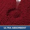 imageSmiry Luxury Chenille Bathroom Rugs 24x16 Extra Soft and Absorbent Shaggy Bath Mat Machine Washable NonSlip Plush Carpet Runner for Tub Shower and Floor Home Decor Accessories Red
