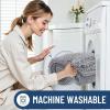 imageSmiry Luxury Chenille Bathroom Rugs 24x16 Extra Soft and Absorbent Shaggy Bath Mat Machine Washable NonSlip Plush Carpet Runner for Tub Shower and Floor Home Decor Accessories Light Grey