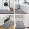 imageSmiry Luxury Chenille Bathroom Rugs 24x16 Extra Soft and Absorbent Shaggy Bath Mat Machine Washable NonSlip Plush Carpet Runner for Tub Shower and Floor Home Decor Accessories Light Grey