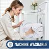 imageSmiry Luxury Chenille Bathroom Rugs 24x16 Extra Soft and Absorbent Shaggy Bath Mat Machine Washable NonSlip Plush Carpet Runner for Tub Shower and Floor Home Decor Accessories White