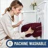 imageSmiry Luxury Chenille Bathroom Rugs 24x16 Extra Soft and Absorbent Shaggy Bath Mat Machine Washable NonSlip Plush Carpet Runner for Tub Shower and Floor Home Decor Accessories Burgundy