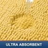 imageSmiry Luxury Chenille Toilet Rugs UShaped 24x20 Soft Absorbent NonSlip Contour Bathroom Rugs for Toilet Machine Washable Contoured Bath Mats Yellow