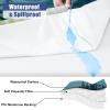 imageSmiry Picnic Table Cover with Bench Covers Waterproof Elastic Fitted Tablecloth for 6 Foot Tables Washable Polyester Tablecloths for Camping Indoor ampamp Outdoor Teal 30x72 Inch 3pc SetGreen Blue
