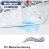 imageSmiry Picnic Table Cover with Bench Covers Waterproof Elastic Fitted Tablecloth for 6 Foot Tables Washable Polyester Tablecloths for Camping Indoor ampamp Outdoor Teal 30x72 Inch 3pc SetGrey