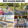 imageSmiry Picnic Table Cover with Bench Covers Waterproof Elastic Fitted Tablecloth for 6 Foot Tables Washable Polyester Tablecloths for Camping Indoor ampamp Outdoor Teal 30x72 Inch 3pc SetNavy