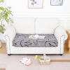 imageSmiry Printed Couch Cushion Covers Stretch Soft Couch Covers for Sofa Washable NonSlip Sofa Slipcover Furniture Protector for Indoor and Outdoor 3 Pack Dark GreyGrey and Black