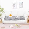 imageSmiry Printed Couch Cushion Covers Stretch Soft Couch Covers for Sofa Washable NonSlip Sofa Slipcover Furniture Protector for Indoor and Outdoor 3 Pack Dark GreyGrey and Black