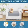 imageSmiry Printed Couch Cushion Covers Stretch Soft Couch Covers for Sofa Washable NonSlip Sofa Slipcover Furniture Protector for Indoor and Outdoor 3 Pack Dark GreyGrey