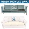 imageSmiry Printed Couch Cushion Covers Stretch Soft Couch Covers for Sofa Washable NonSlip Sofa Slipcover Furniture Protector for Indoor and Outdoor 3 Pack Dark GreyCream